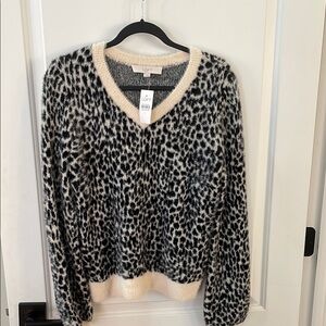 LOFT Leopard Print Sweater NWT Size Medium